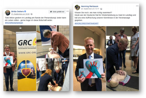 Woche der Wiederbelebung und World Restart a Heart Day Im Landtag Düsseldorf 2018