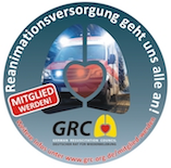 GRC-Sticker: Reanimationsversorgung geht uns alle an! Mitglied werden!